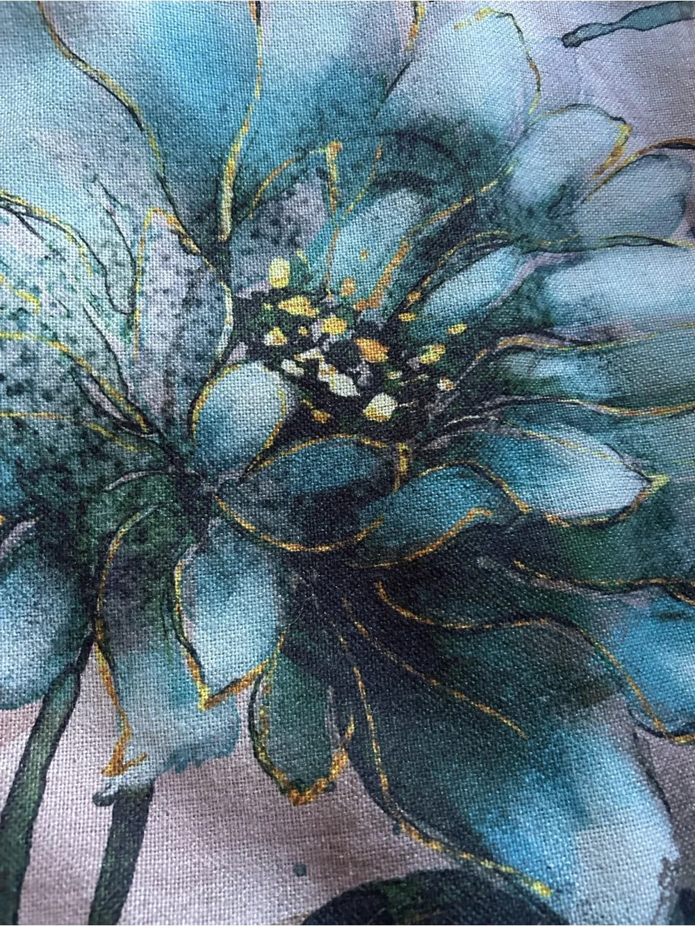 Teal Floral Decorative Throw Pillow Covers